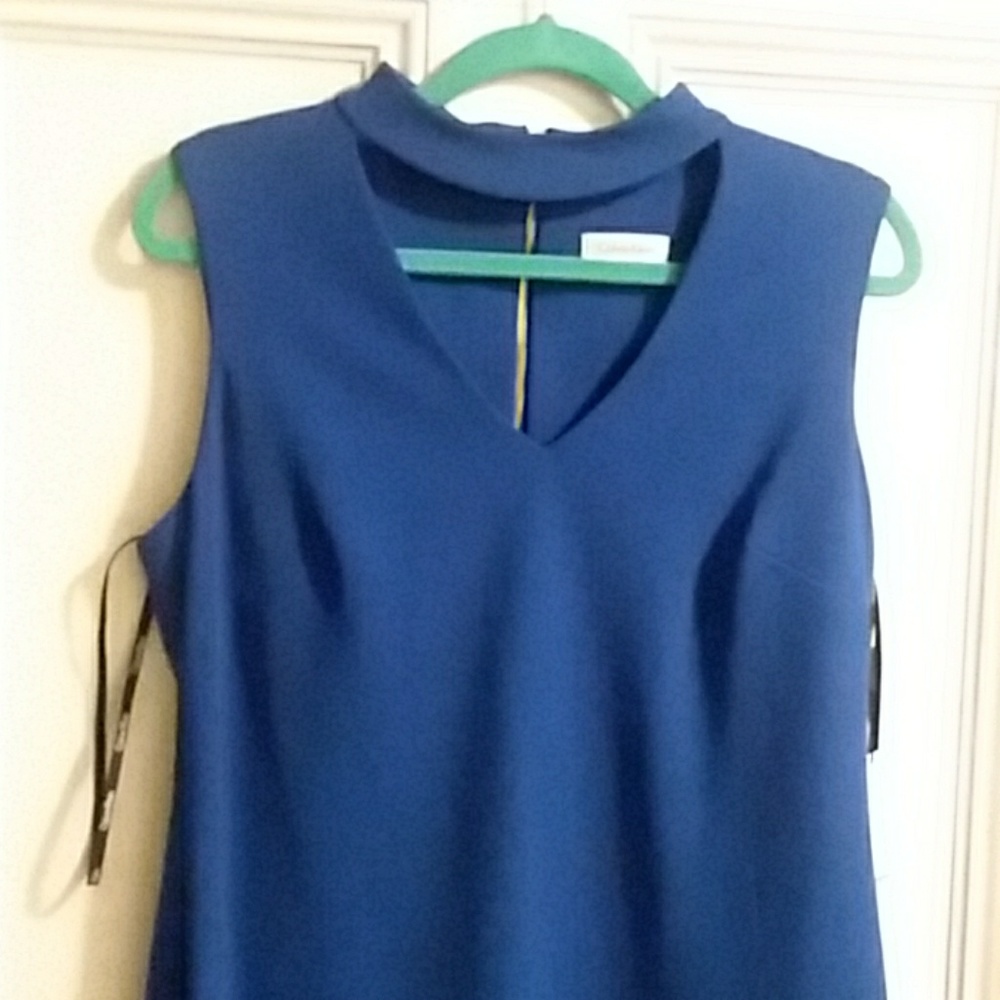 Calvin Klein Mock Keyhole Dress